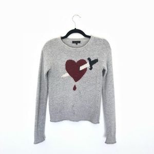 Aritzia Angora Heart Sweater
